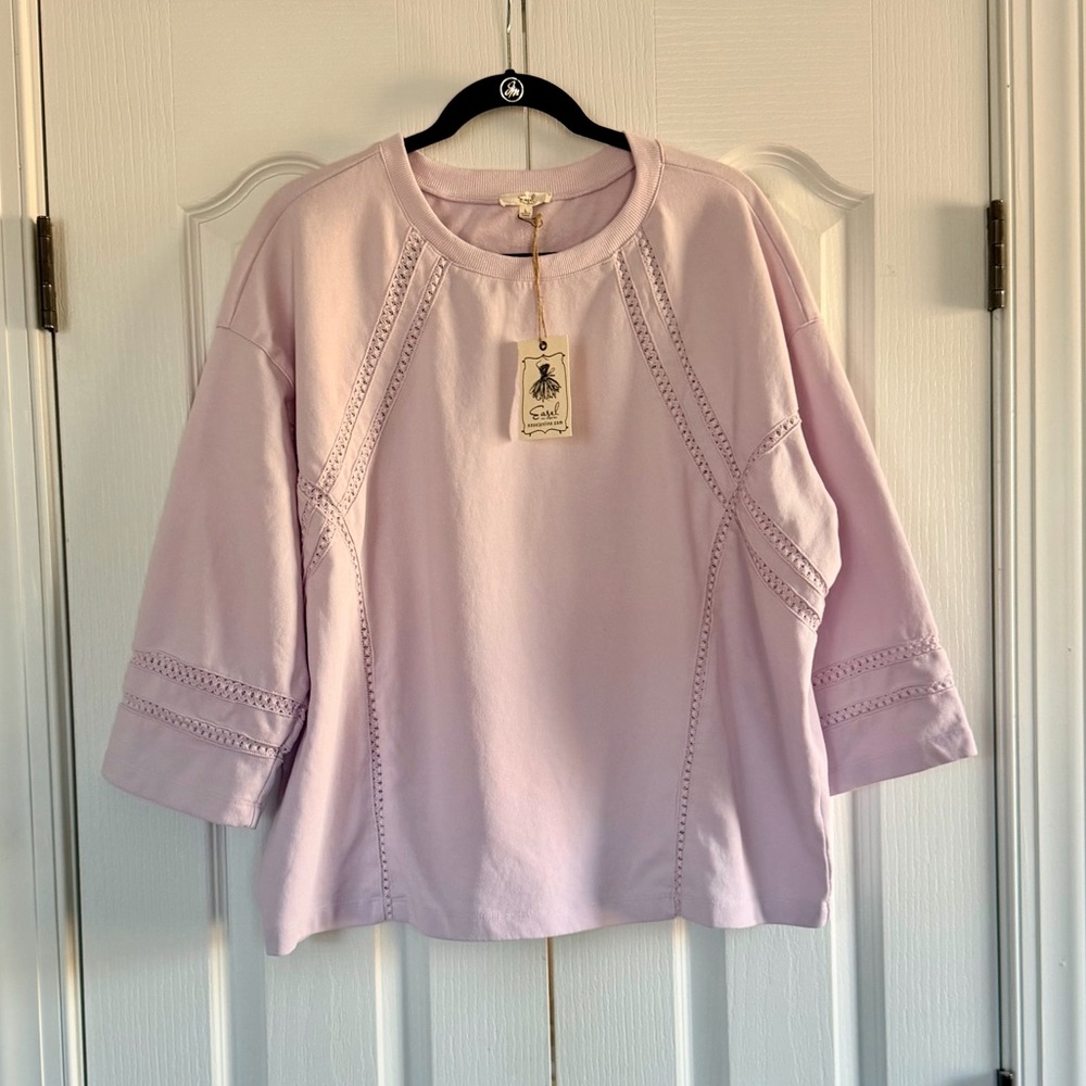 Easel Lavender Women's Shirt with Stitch Detailing